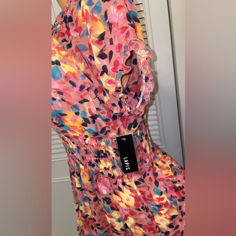 NWT LAPIS CASUAL FLORAL DRESS SIZE M - Picture 3 of 8